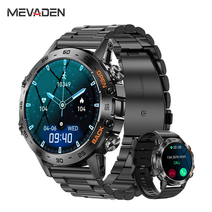 Steel 1.39 Inch Men Luxury Smart Watch Bluetooth Call Sport Fitness Tracker Health Monitor Smartwatch for Male MD52