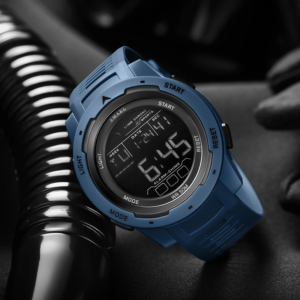 8105 Digital Watches Sports LED Wristwatches Men'S 50M Waterproof Watch Digital Light Stopwatch Watch for Men