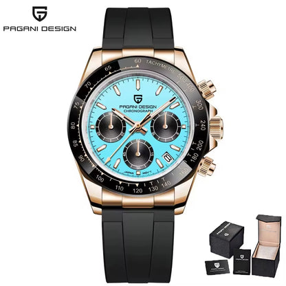 40Mm New V2  Men'S Quartz Watches Sapphire Retro Chronograph Stainless Steel Waterproof Watch Men Relogio Masculino