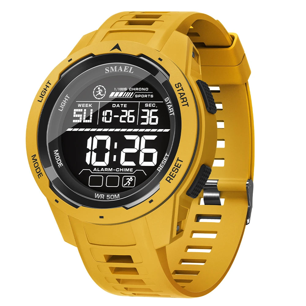 8105 Digital Watches Sports LED Wristwatches Men'S 50M Waterproof Watch Digital Light Stopwatch Watch for Men