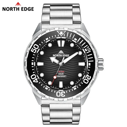 2025 New TRITON Solar Powered Dive Watch Men Luxury Quartz Watches for Men 316L Stainless Steel Case Waterproof 300M
