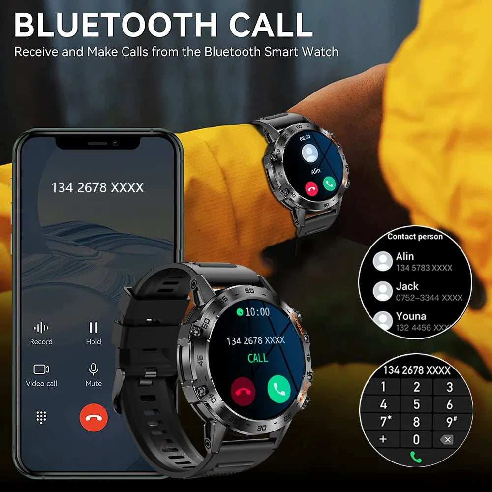 Steel 1.39 Inch Men Luxury Smart Watch Bluetooth Call Sport Fitness Tracker Health Monitor Smartwatch for Male MD52