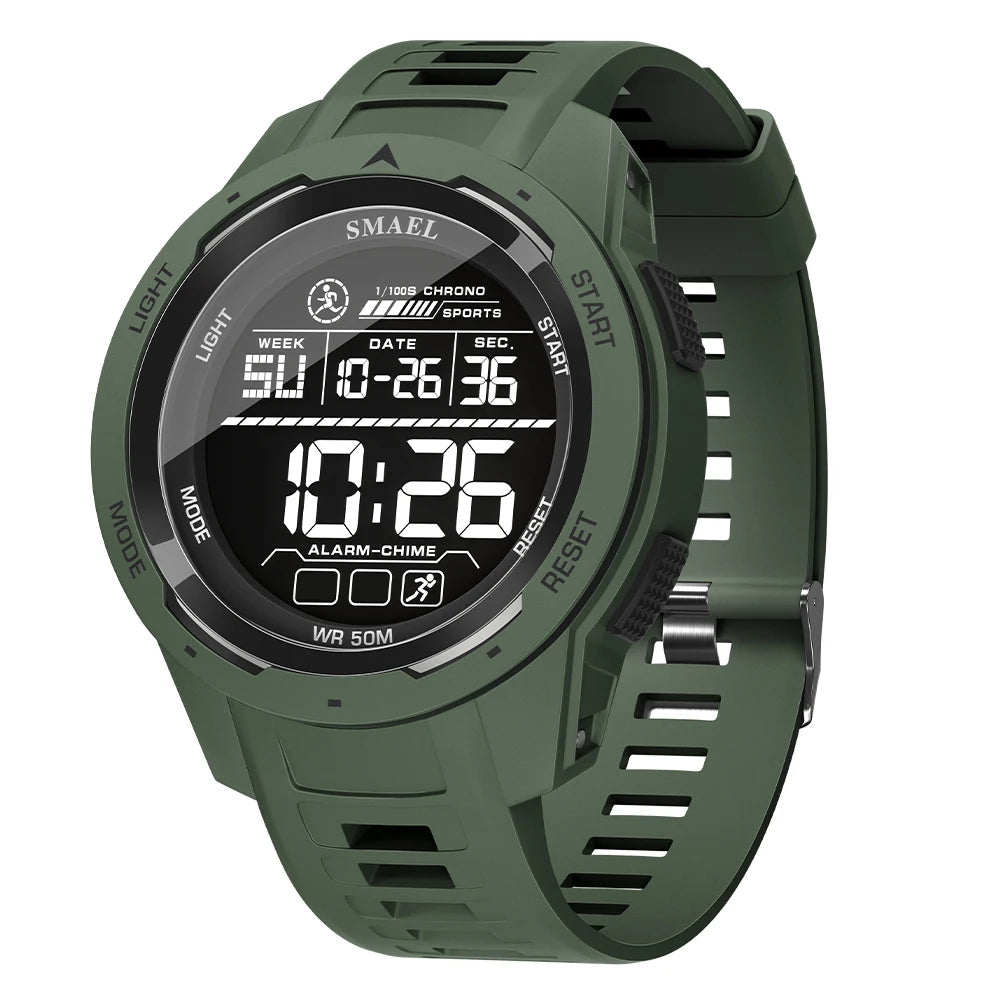 8105 Digital Watches Sports LED Wristwatches Men'S 50M Waterproof Watch Digital Light Stopwatch Watch for Men