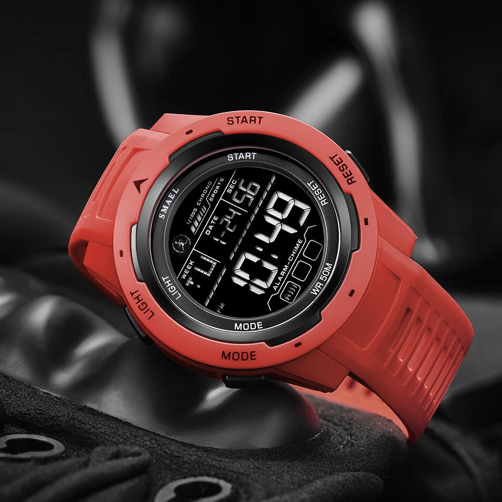 8105 Digital Watches Sports LED Wristwatches Men'S 50M Waterproof Watch Digital Light Stopwatch Watch for Men