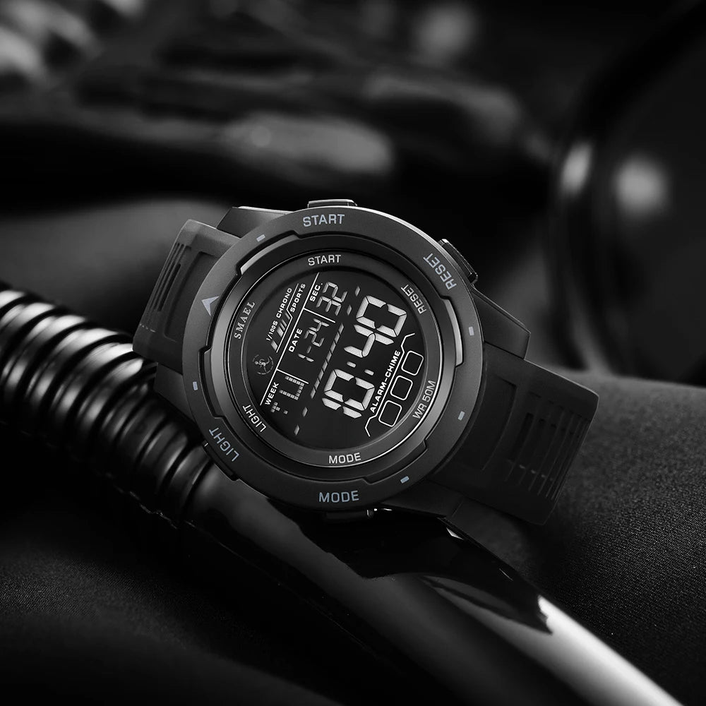 8105 Digital Watches Sports LED Wristwatches Men'S 50M Waterproof Watch Digital Light Stopwatch Watch for Men