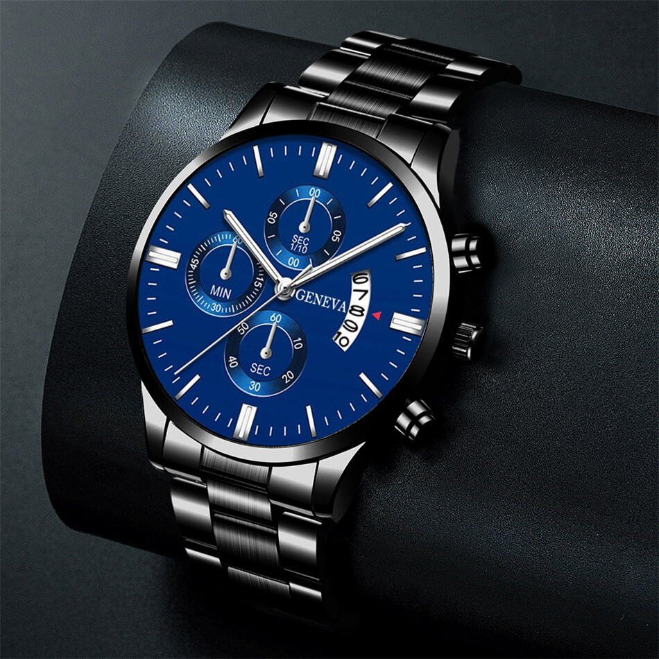 Montre Homme CUENA — Quartz, Date, Bracelet Acier Inoxydable