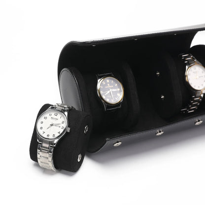 Coffret montre en cuir véritable, écrin à compartiments matelassés