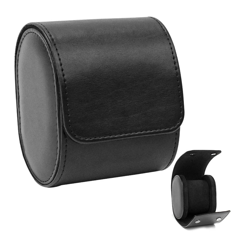 Coffret montre en cuir véritable, écrin à compartiments matelassés