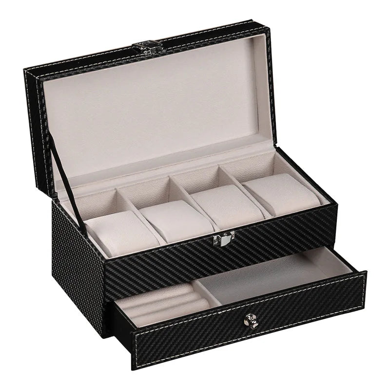 Écrin montre solo en cuir PU avec coussin, coffret cadeau