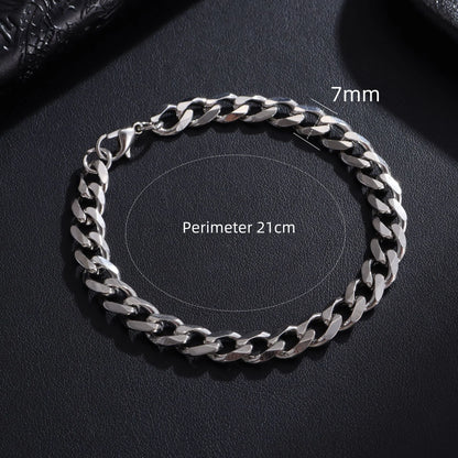 Bracelet Chaîne Cubaine Homme Acier Inoxydable – Style Intemporel