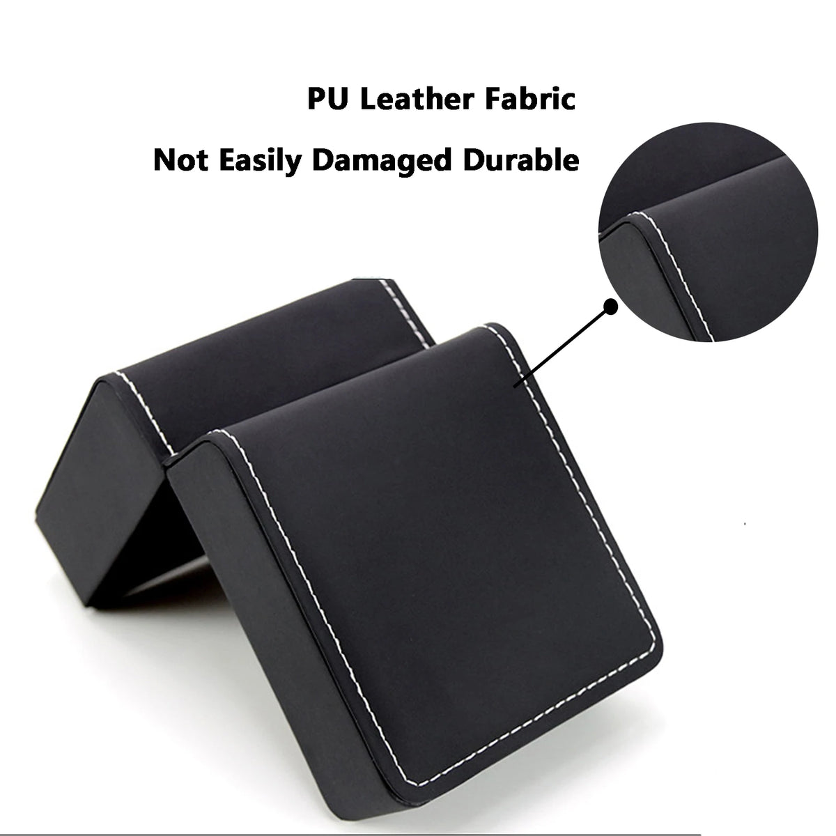 Écrin montre solo en cuir PU avec coussin, coffret cadeau