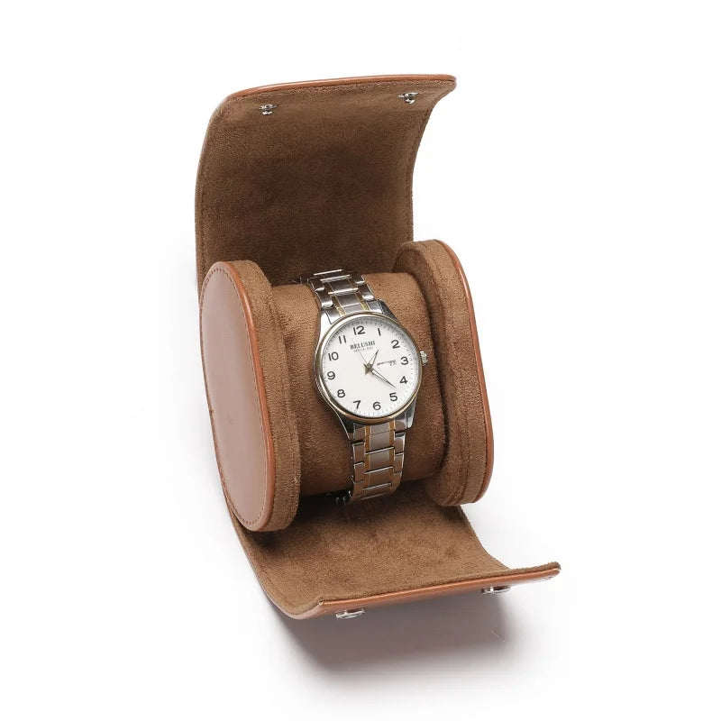 Coffret montre en cuir véritable, écrin à compartiments matelassés