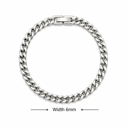 Bracelet Chaîne Cubaine Homme Acier Inoxydable – Style Intemporel