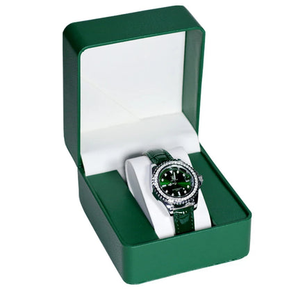 Écrin montre solo en cuir PU avec coussin, coffret cadeau