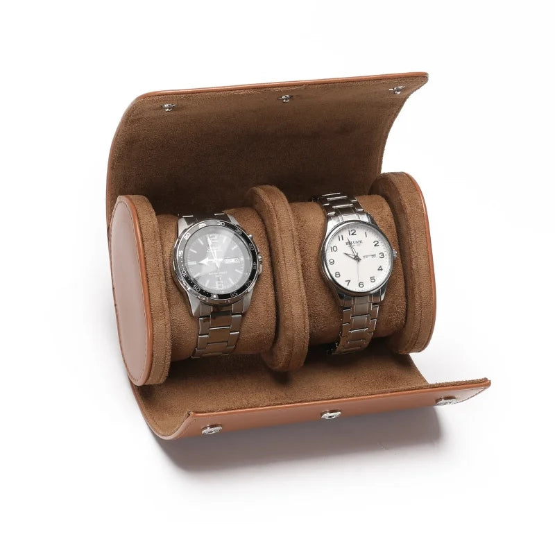 Coffret montre en cuir véritable, écrin à compartiments matelassés
