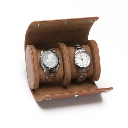 Coffret montre en cuir véritable, écrin à compartiments matelassés