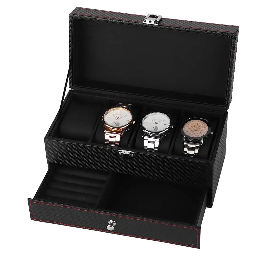 Écrin montre solo en cuir PU avec coussin, coffret cadeau
