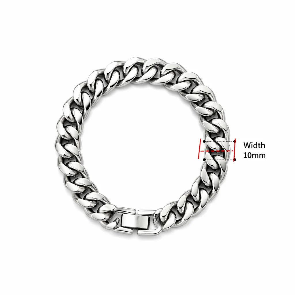 Bracelet Chaîne Cubaine Homme Acier Inoxydable – Style Intemporel