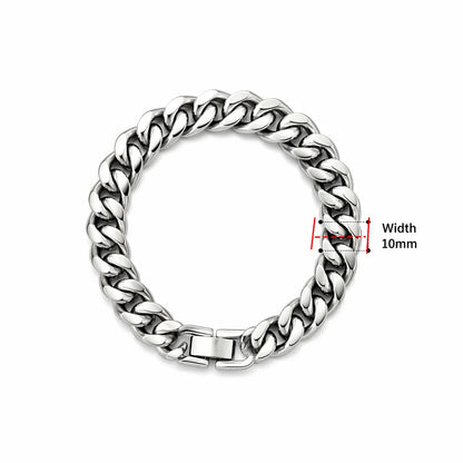 Bracelet Chaîne Cubaine Homme Acier Inoxydable – Style Intemporel