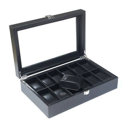 Écrin montre solo en cuir PU avec coussin, coffret cadeau