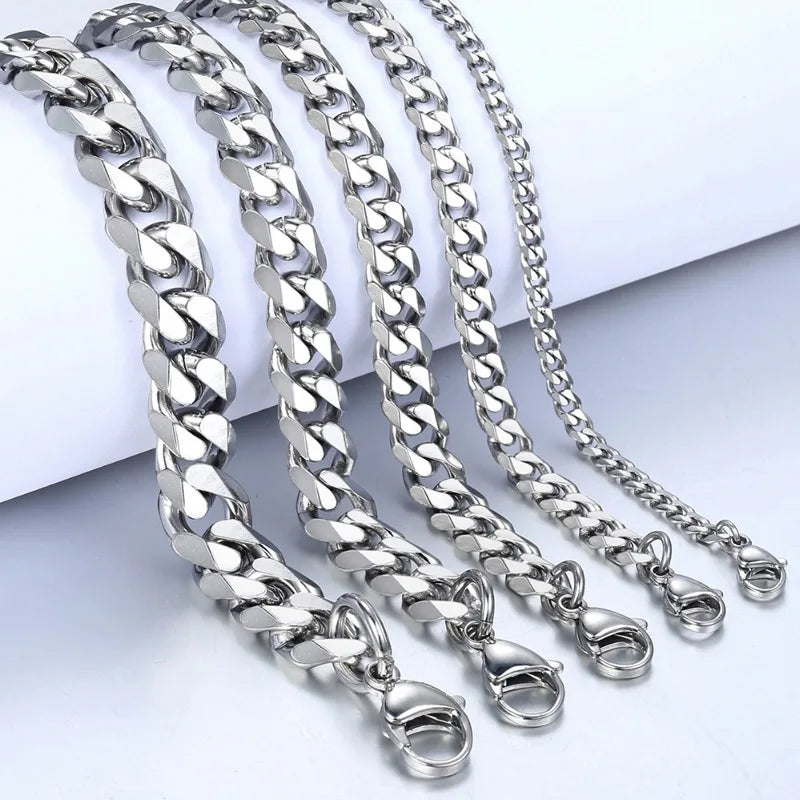 Bracelet Chaîne Cubaine Homme Acier Inoxydable – Style Intemporel