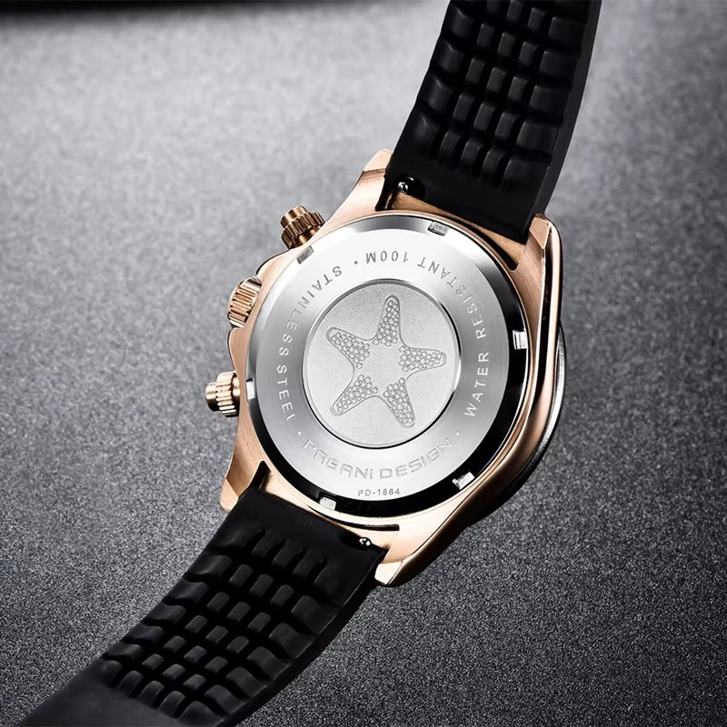 40Mm New V2  Men'S Quartz Watches Sapphire Retro Chronograph Stainless Steel Waterproof Watch Men Relogio Masculino