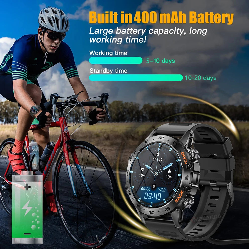 Steel 1.39 Inch Men Luxury Smart Watch Bluetooth Call Sport Fitness Tracker Health Monitor Smartwatch for Male MD52