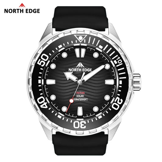 2025 New TRITON Solar Powered Dive Watch Men Luxury Quartz Watches for Men 316L Stainless Steel Case Waterproof 300M