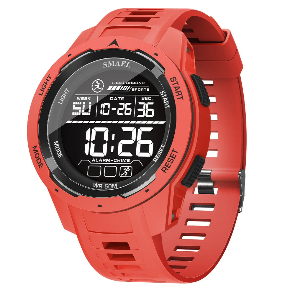 8105 Digital Watches Sports LED Wristwatches Men'S 50M Waterproof Watch Digital Light Stopwatch Watch for Men