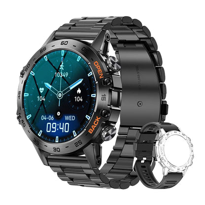Steel 1.39 Inch Men Luxury Smart Watch Bluetooth Call Sport Fitness Tracker Health Monitor Smartwatch for Male MD52