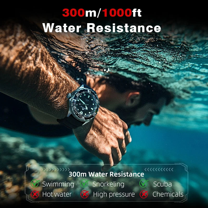 2025 New TRITON Solar Powered Dive Watch Men Luxury Quartz Watches for Men 316L Stainless Steel Case Waterproof 300M