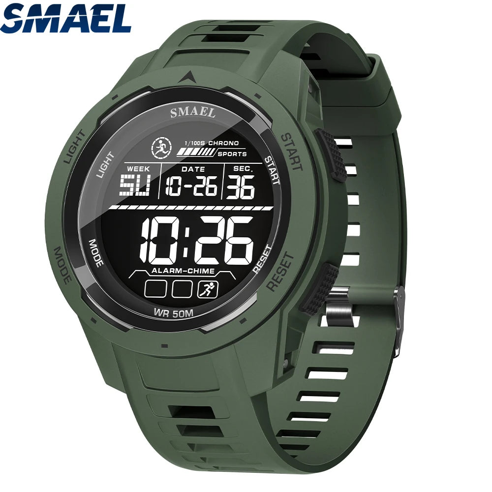 8105 Digital Watches Sports LED Wristwatches Men'S 50M Waterproof Watch Digital Light Stopwatch Watch for Men