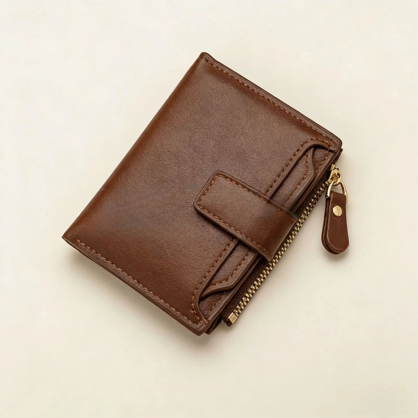 Card Holder Money Bag Wallet Male Men'S Coin Purse Wallet RFID Anti-Theft Man Leather Wallet Zipper Business